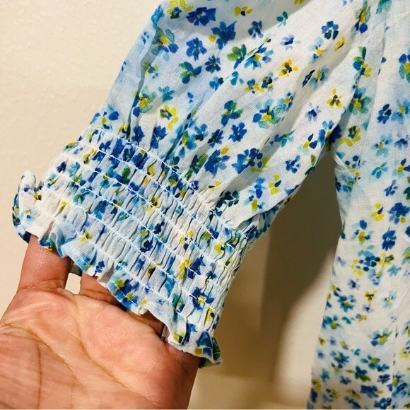 NWT BB Dakota Blueberry Tie-Dye Puffed Sleeve Top in Women’s Size XS - Picture 4 of 12